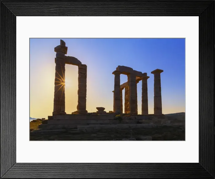 Framed Print : Temple of Poseidon, Cape Sounion, Attica, Greece Framed Print : Temple of Poseidon, Cape Sounion, Attica, Greece