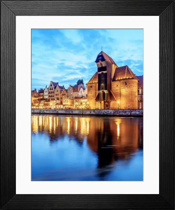 Framed Print : Poland, Pomeranian Voivodeship, Gdansk, Old Town, Motlawa River and Medieval Port Framed Print : Poland, Pomeranian Voivodeship, Gdansk, Old Town, Motlawa River and Medieval Port