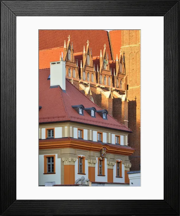 Framed Print : Architecture of the Ostrow Tumski district (Cathedral island). Wroclaw, Poland Framed Print : Architecture of the Ostrow Tumski district (Cathedral island). Wroclaw, Poland
