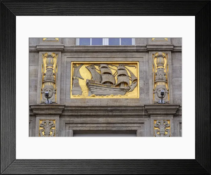 Framed Print : Detail of a house in the Old Town of Wroclaw. Poland Framed Print : Detail of a house in the Old Town of Wroclaw. Poland