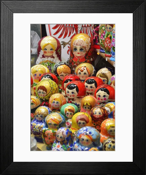 Framed Print : Traditional polish dolls on a street market in Krakow. Poland Framed Print : Traditional polish dolls on a street market in Krakow. Poland