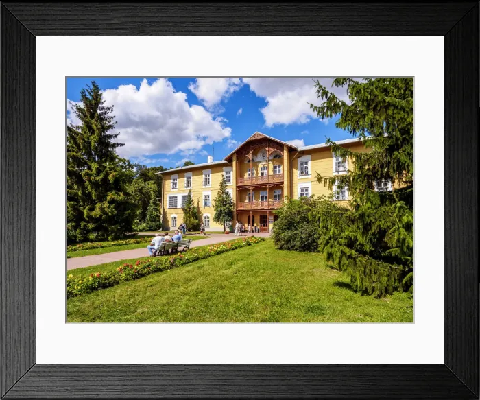 Framed Print : Poland, Lublin Voivodeship, Naleczow Spa Town, Park and Sanatorium Ksiaze Jozef