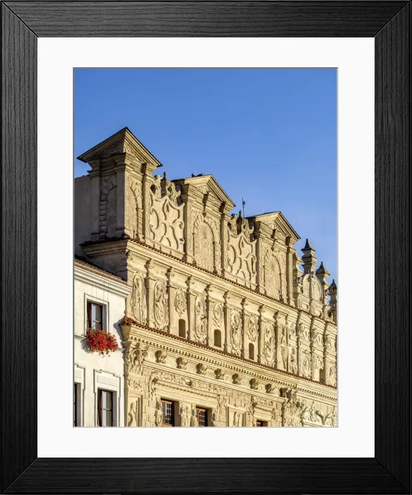 Framed Print : Poland, Lublin Voivodeship, Kazimierz Dolny, Market Square House of Przybyl Family