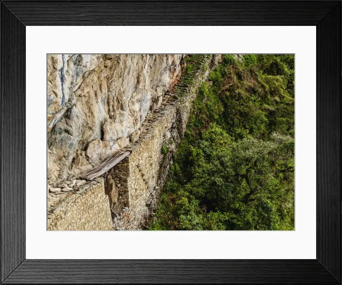 Framed Print : Inca Bridge, Machu Picchu, Cusco Region, Peru Framed Print : Inca Bridge, Machu Picchu, Cusco Region, Peru