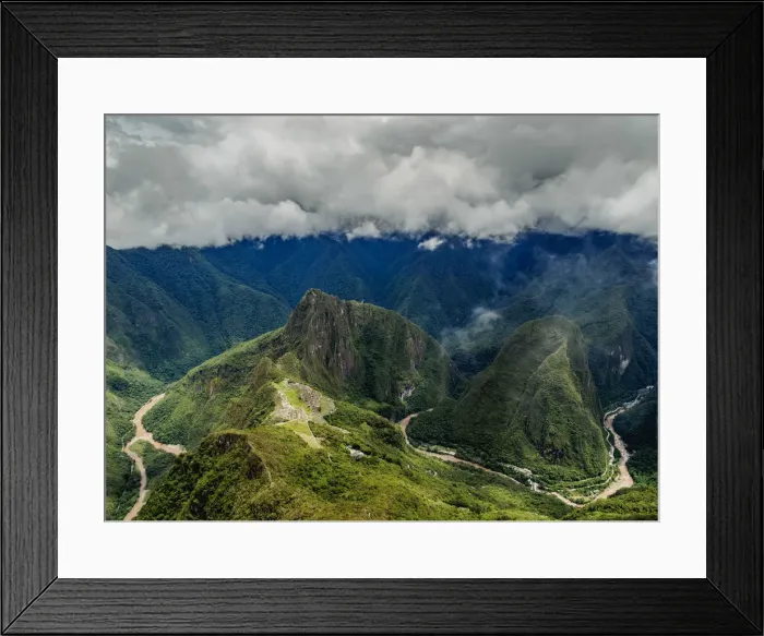 Framed Print : Machu Picchu Ruins seen from the Machu Picchu Mountain, Cusco Region, Peru Framed Print : Machu Picchu Ruins seen from the Machu Picchu Mountain, Cusco Region, Peru