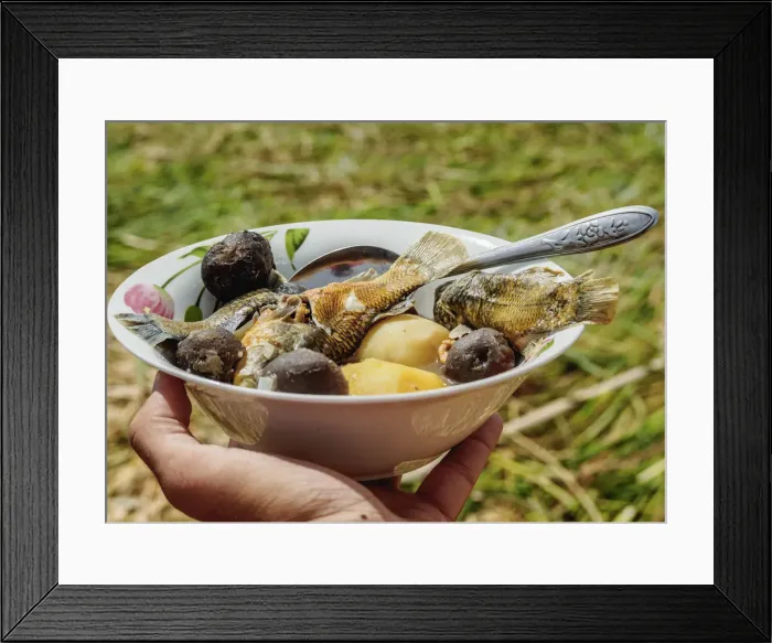 Framed Print : Fish Soup, Uros Floating Islands, Lake Titicaca, Puno Region, Peru Framed Print : Fish Soup, Uros Floating Islands, Lake Titicaca, Puno Region, Peru