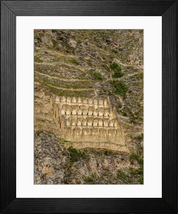 Framed Print : Pinkuylluna, Inca Storehouses, Ollantaytambo, Sacred Valley, Cusco Region, Peru Framed Print : Pinkuylluna, Inca Storehouses, Ollantaytambo, Sacred Valley, Cusco Region, Peru