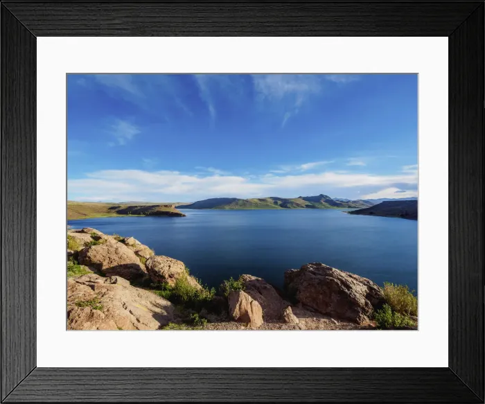 Framed Print : Lake Umayo, Sillustani, Puno Region, Peru Framed Print : Lake Umayo, Sillustani, Puno Region, Peru