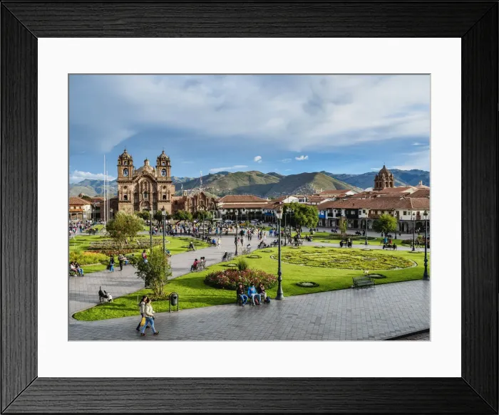 Framed Print : Main Square, Old Town, Cusco, Peru Framed Print : Main Square, Old Town, Cusco, Peru