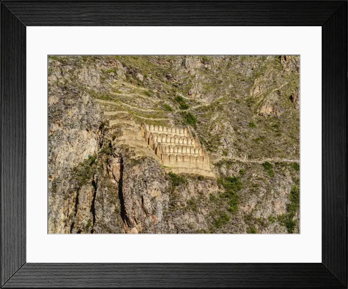Framed Print : Pinkuylluna, Inca Storehouses, Ollantaytambo, Sacred Valley, Cusco Region, Peru Framed Print : Pinkuylluna, Inca Storehouses, Ollantaytambo, Sacred Valley, Cusco Region, Peru