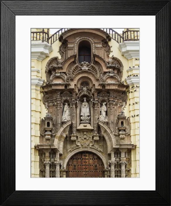 Framed Print : Monastery of San Francisco, detailed view, Old Town, Lima, Peru Framed Print : Monastery of San Francisco, detailed view, Old Town, Lima, Peru