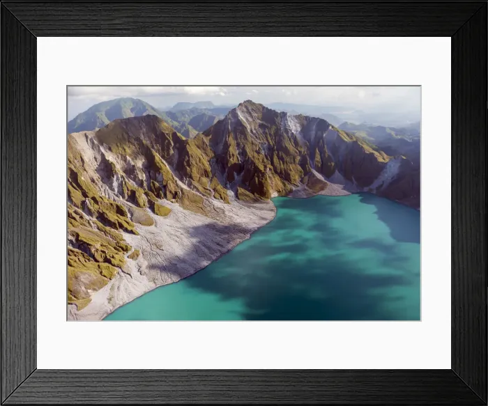 Framed Print : Asia, South East Asia, Philippines, Luzon, aerial view of the crater lake of Mount Framed Print : Asia, South East Asia, Philippines, Luzon, aerial view of the crater lake of Mount