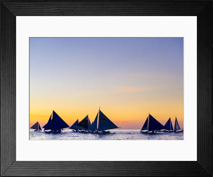 Framed Print : Sailboats at sunset on White Beach, Boracay Island, Aklan Province, Western Visayas Framed Print : Sailboats at sunset on White Beach, Boracay Island, Aklan Province, Western Visayas