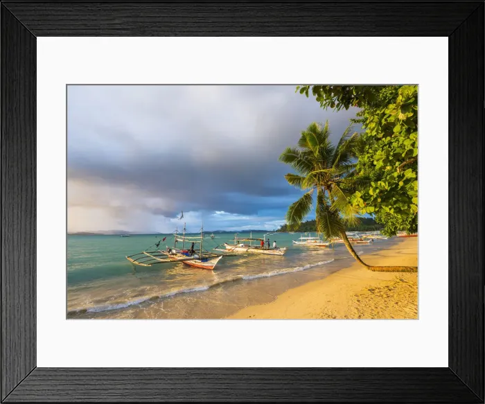 Framed Print : Asia, South East Asia, Philippines, Mimaropa, Palawan, Port Barton
