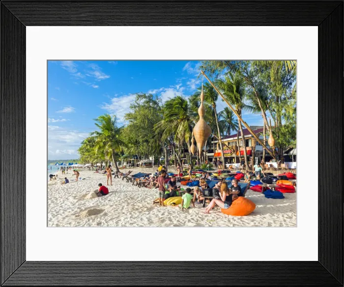 Framed Print : Asia, South East Asia, Philippines, Western Visayas, Boracay, Dinwid Beach