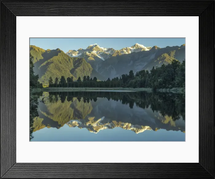 Framed Print : Oceania, New Zealand, Aotearoa, South Island, West Coast, South Westland, Lake Matheson Framed Print : Oceania, New Zealand, Aotearoa, South Island, West Coast, South Westland, Lake Matheson