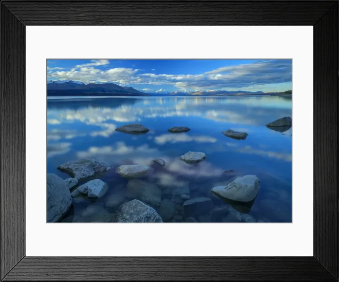 Framed Print : Oceania, New Zealand, Aotearoa, South Island, Canterbury, Southern Alps, Lake Pukaki Framed Print : Oceania, New Zealand, Aotearoa, South Island, Canterbury, Southern Alps, Lake Pukaki