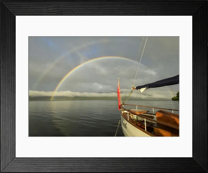 Framed Print : Oceania, New Zealand, Aotearoa, South Island, Southland, Te Anau, Lake Te Anau, Rainbow