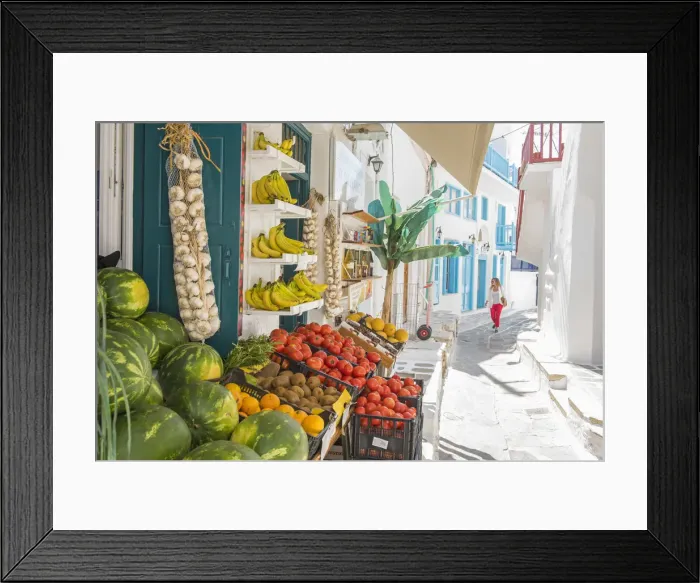 Framed Print : Europe, Greece, Cyklades, Mykonos, part of the Cyclades island group in the Aegean Sea
