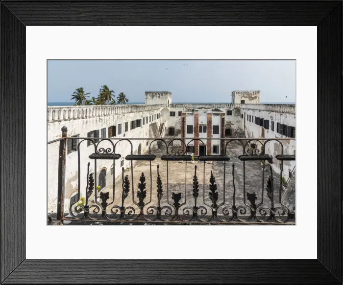 Framed Print : Africa, Ghana, Elmina castle, the view from the commanders balcony Framed Print : Africa, Ghana, Elmina castle, the view from the commanders balcony