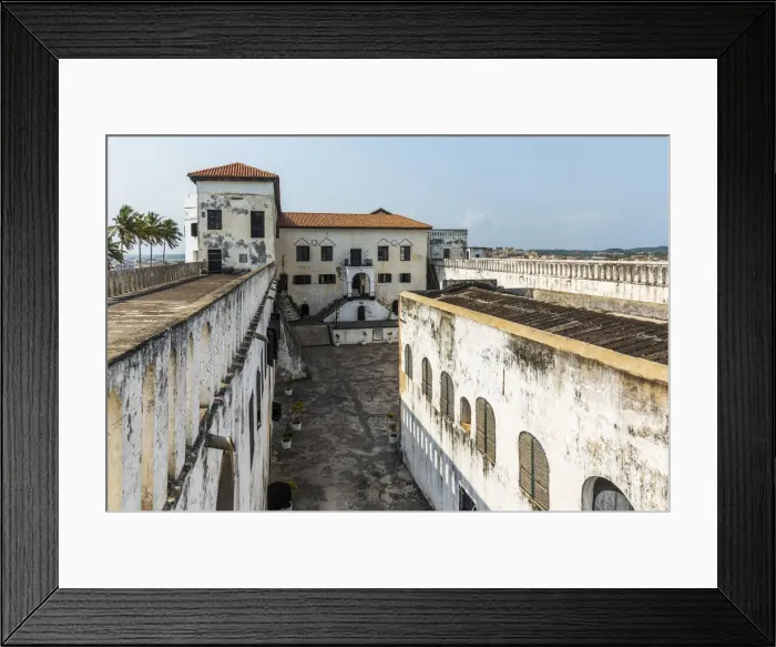Framed Print : Africa, Ghana, Elmina castle. view into the courtyard Elmina Castle was erected by Framed Print : Africa, Ghana, Elmina castle. view into the courtyard Elmina Castle was erected by