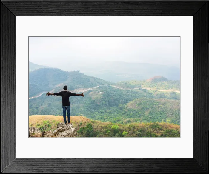 Framed Print : Africa, Ghana, Volta Region. View from Amedzofe, the highest village of the area Framed Print : Africa, Ghana, Volta Region. View from Amedzofe, the highest village of the area