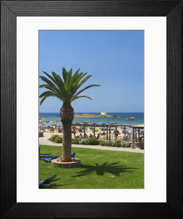 Framed Print : Sirens Hotel at Malia Beach, Crete, Greece Framed Print : Sirens Hotel at Malia Beach, Crete, Greece