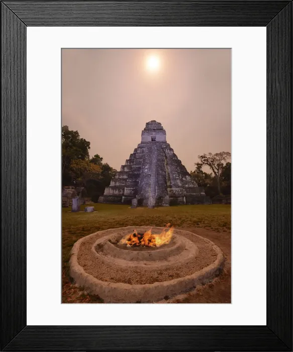 Framed Print : Maya Archaeologial Site Tikal, Tikal National Park, Peten, Mundo Maya, Guatemala