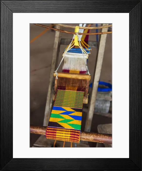 Framed Print : Africa, Ghana, Volta Region. In the Kente weavers village Framed Print : Africa, Ghana, Volta Region. In the Kente weavers village
