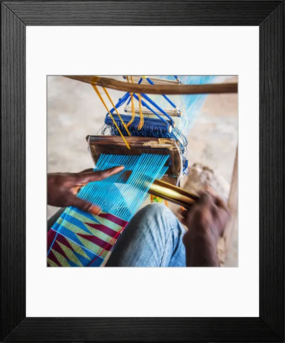 Framed Print : Africa, Ghana, Volta Region. In the Kente weavers village Framed Print : Africa, Ghana, Volta Region. In the Kente weavers village