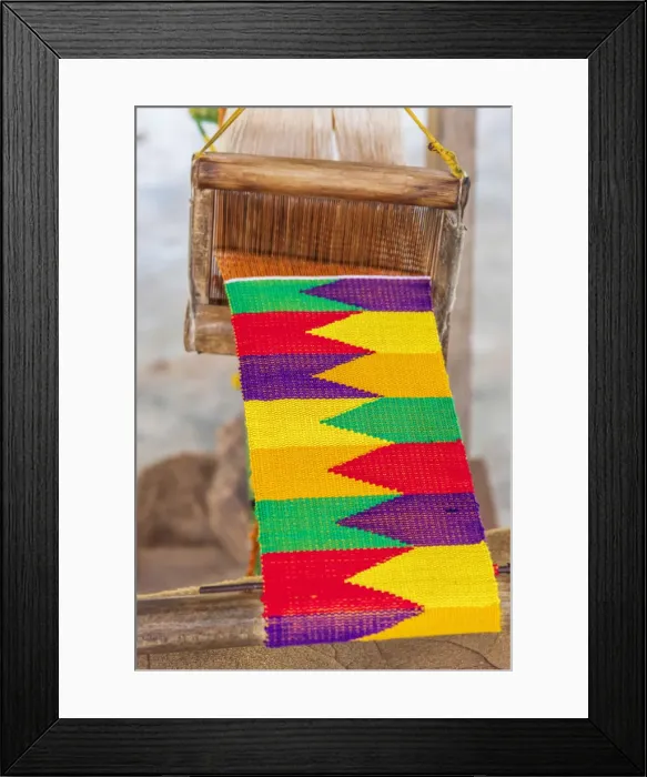 Framed Print : Africa, Ghana, Volta Region. In the Kente weavers village Framed Print : Africa, Ghana, Volta Region. In the Kente weavers village