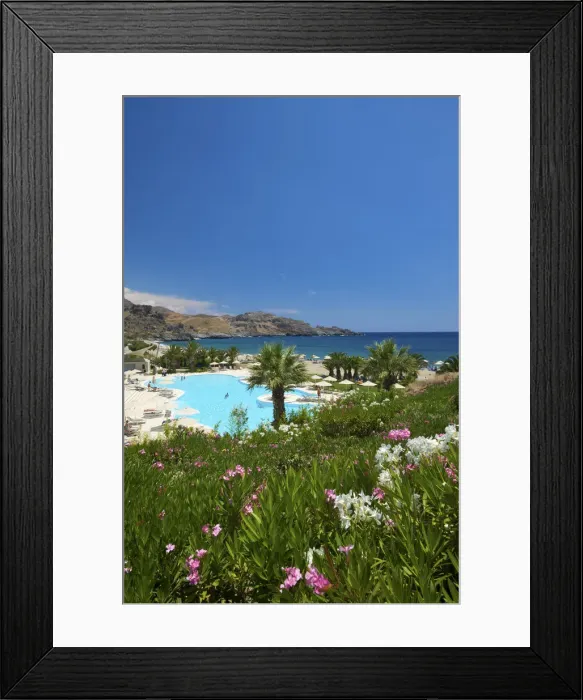 Framed Print : Swimming Pool at Damnoni Beach near Plakias, Crete, Greece Framed Print : Swimming Pool at Damnoni Beach near Plakias, Crete, Greece