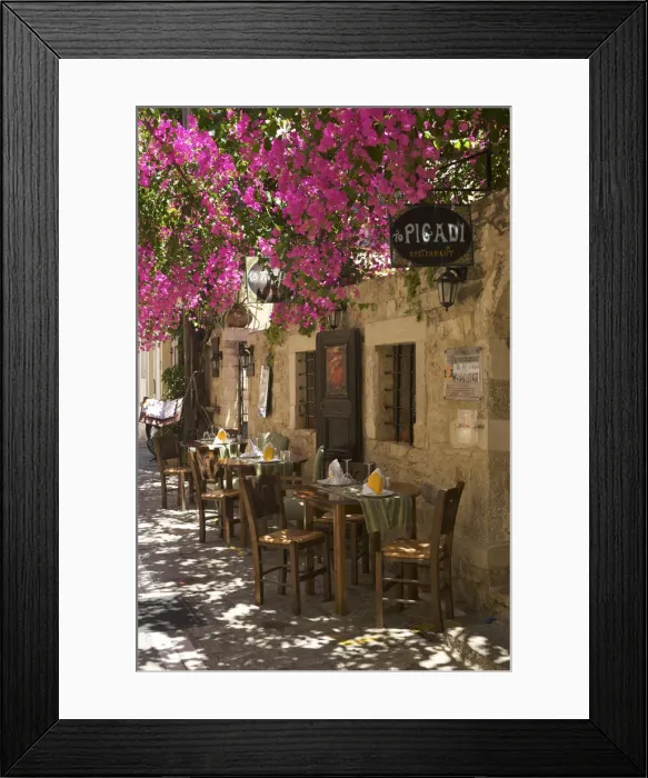 Framed Print : Tavern in Rethymnon, Crete, Greece Framed Print : Tavern in Rethymnon, Crete, Greece