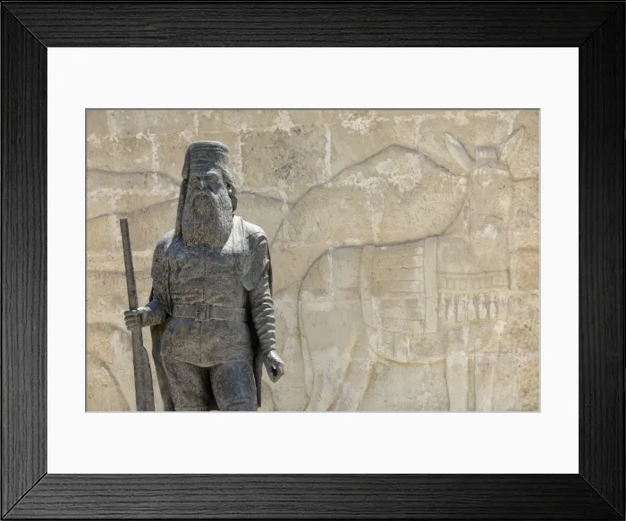 Framed Print : Statue in Koustogerako, Crete, Greece, Europe Framed Print : Statue in Koustogerako, Crete, Greece, Europe