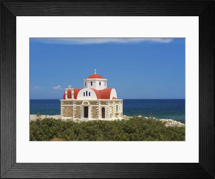 Framed Print : Church, Mirambellou Bay near Agios Nikolaos, Crete, Greece Framed Print : Church, Mirambellou Bay near Agios Nikolaos, Crete, Greece