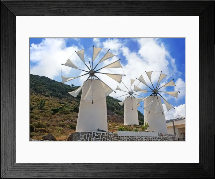 Framed Print : Windmills, Lassithi Plateau, Crete, Greece Framed Print : Windmills, Lassithi Plateau, Crete, Greece