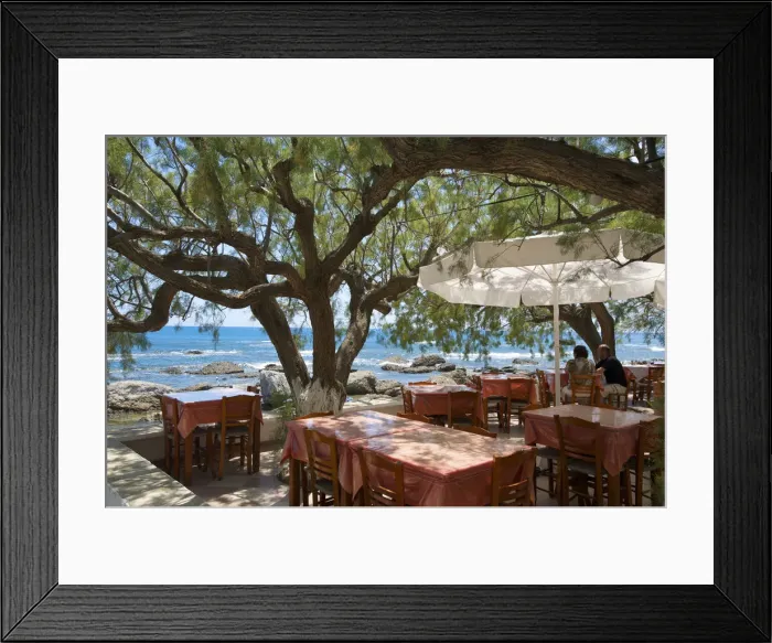 Framed Print : Tavern in Plakias, Crete, Greece