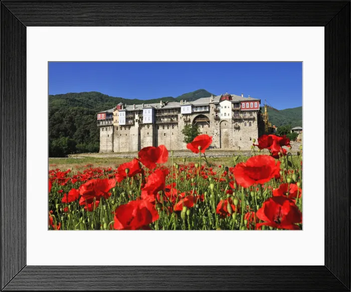 Framed Print : Moni Iviron Monastery, Mount Athos, Chalkidiki, Greece
