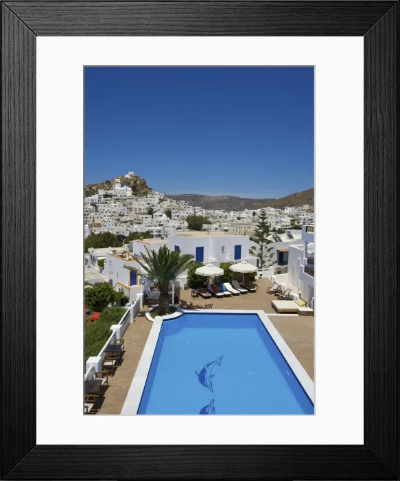 Framed Print : Swimming pool in Ios, Ios Island, Cyclades, Greece Framed Print : Swimming pool in Ios, Ios Island, Cyclades, Greece