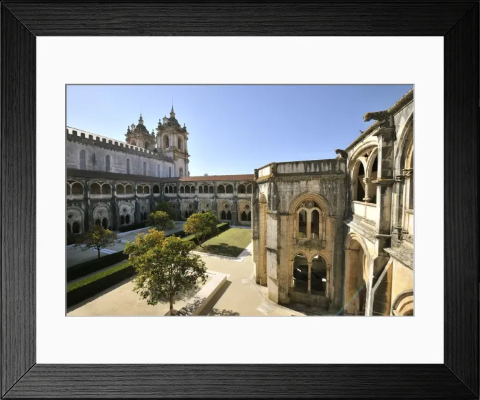 Framed Print : The cloisters of the Alcobaca monastery, a UNESCO World Heritage Site. Portugal