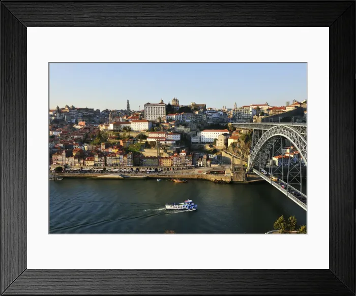 Framed Print : Oporto. Ribeira, a Unesco World Heritage Site at dusk. Portugal Framed Print : Oporto. Ribeira, a Unesco World Heritage Site at dusk. Portugal
