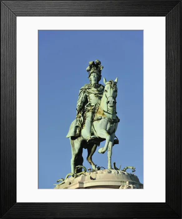 Framed Print : King Dom Jose I equestrian statue. Terreiro do Paco, Lisbon, Portugal Framed Print : King Dom Jose I equestrian statue. Terreiro do Paco, Lisbon, Portugal