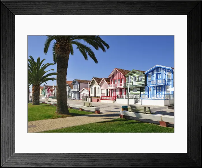 Framed Print : Traditional houses of Costa Nova. Portugal Framed Print : Traditional houses of Costa Nova. Portugal