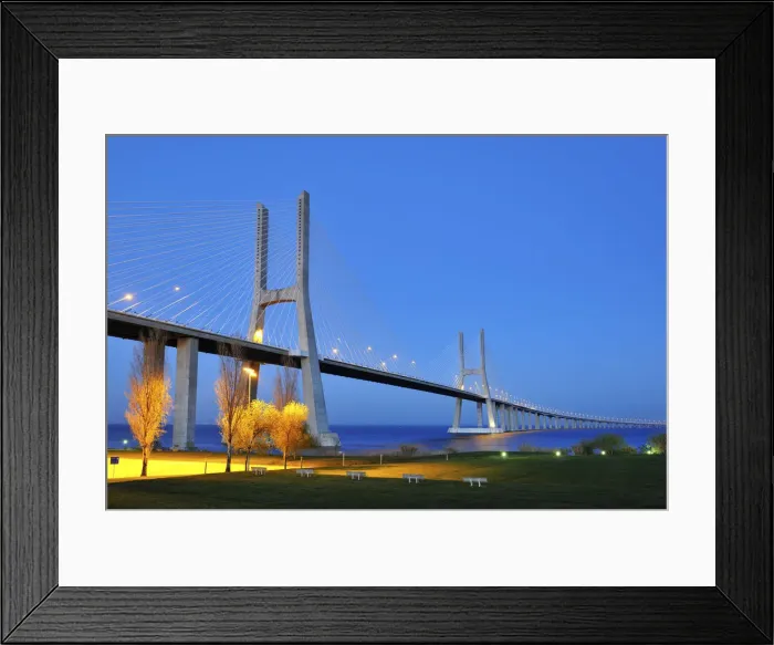 Framed Print : Vasco da Gama bridge and the Tagus river. Lisbon, Portugal Framed Print : Vasco da Gama bridge and the Tagus river. Lisbon, Portugal