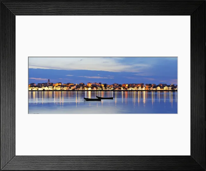 Framed Print : Aveiro river and Costa Nova at sunset. Beira Litoral, Portugal Framed Print : Aveiro river and Costa Nova at sunset. Beira Litoral, Portugal