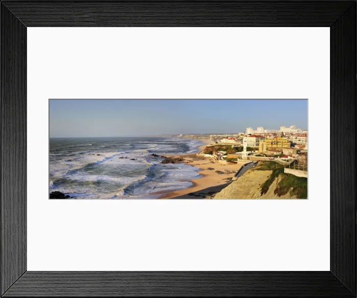 Framed Print : The beach of Santa Cruz overlooking the Atlantic Ocean. Portugal Framed Print : The beach of Santa Cruz overlooking the Atlantic Ocean. Portugal