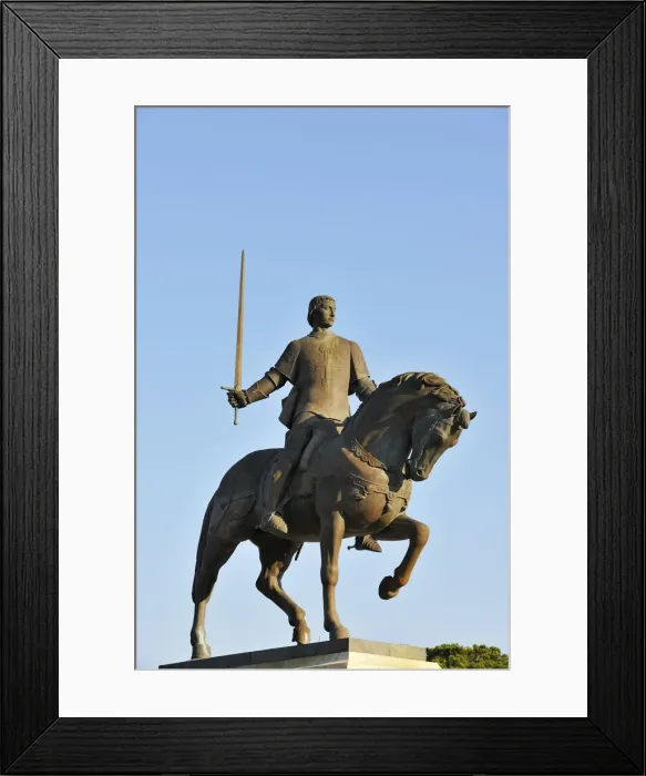 Framed Print : Equestrian statue of Nuno Alvares Pereira, constable of Portugal, Batalha monastery Framed Print : Equestrian statue of Nuno Alvares Pereira, constable of Portugal, Batalha monastery