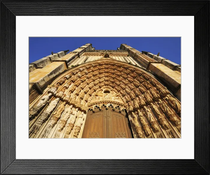 Framed Print : Detail of the portal of Batalha Monastery, a UNESCO World Heritage Site. Portugal Framed Print : Detail of the portal of Batalha Monastery, a UNESCO World Heritage Site. Portugal