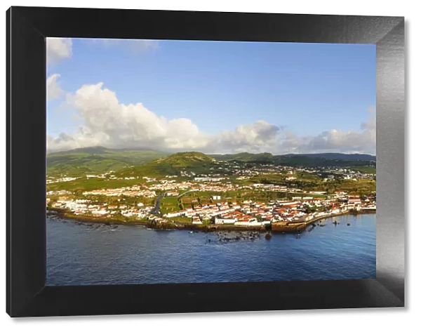 The city of Horta and the Porto Pim district. Faial, Azores islands, Portugal