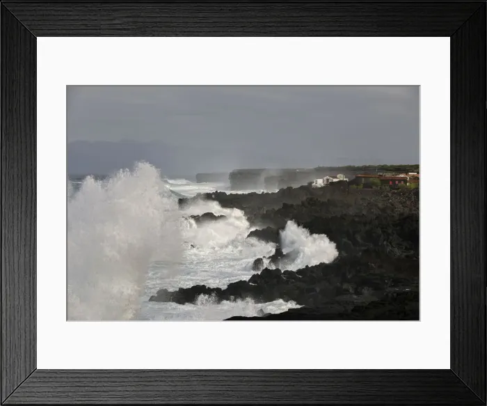 Framed Print : Lava rocks on a stormy day at Lagido, a UNESCO World Heritage Site. Pico, Azores islands Framed Print : Lava rocks on a stormy day at Lagido, a UNESCO World Heritage Site. Pico, Azores islands